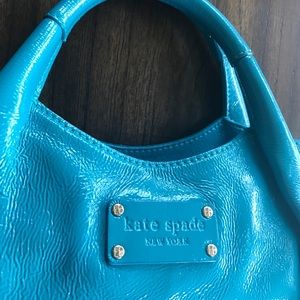 Kate Spade patent leather handbag teal